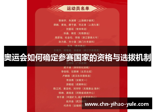 奥运会如何确定参赛国家的资格与选拔机制